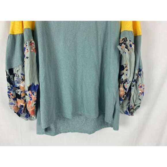 Umgee Mixed Medium Long Sleeve Boho Floral Top Women's Small - Picture 5 of 11